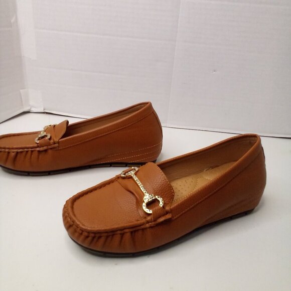 Comfort By Alexis Bendel Loafers Women 8.5 Faux Leather Brown - Picture 6 of 13